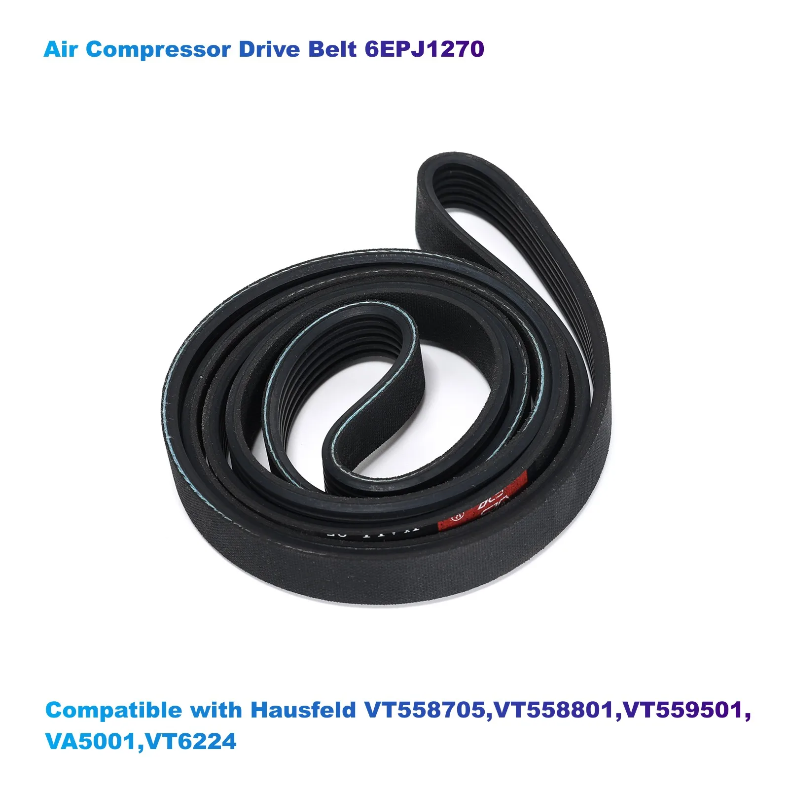 

Air Compressor Drive Belt 6EPJ1270 (Circumference 1270mm, Width 140mm, 6 Ridges) Compatible with Hausfeld VT558705,VT558801