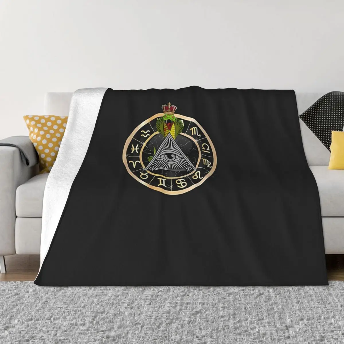 Freemason PYRAMID EYE Portable Warm Throw Blankets for Bedding Travel