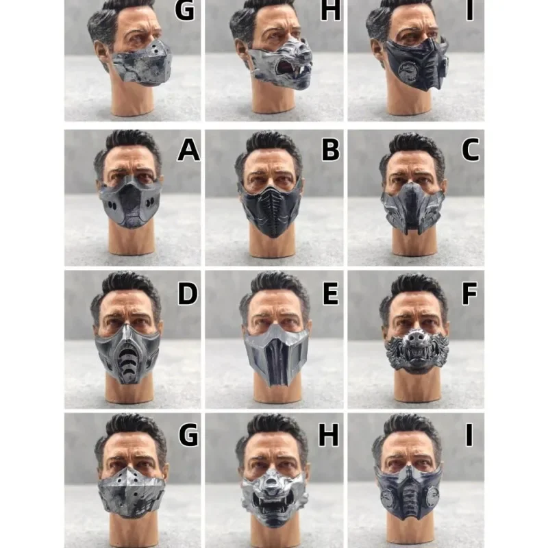 1/6 Maßstab Wasteland-Stil Gasmaske Männlicher Soldat Punk-Stil Maske Modellzubehör für 12 Zoll Actionfiguren Dekoration – Detail 1