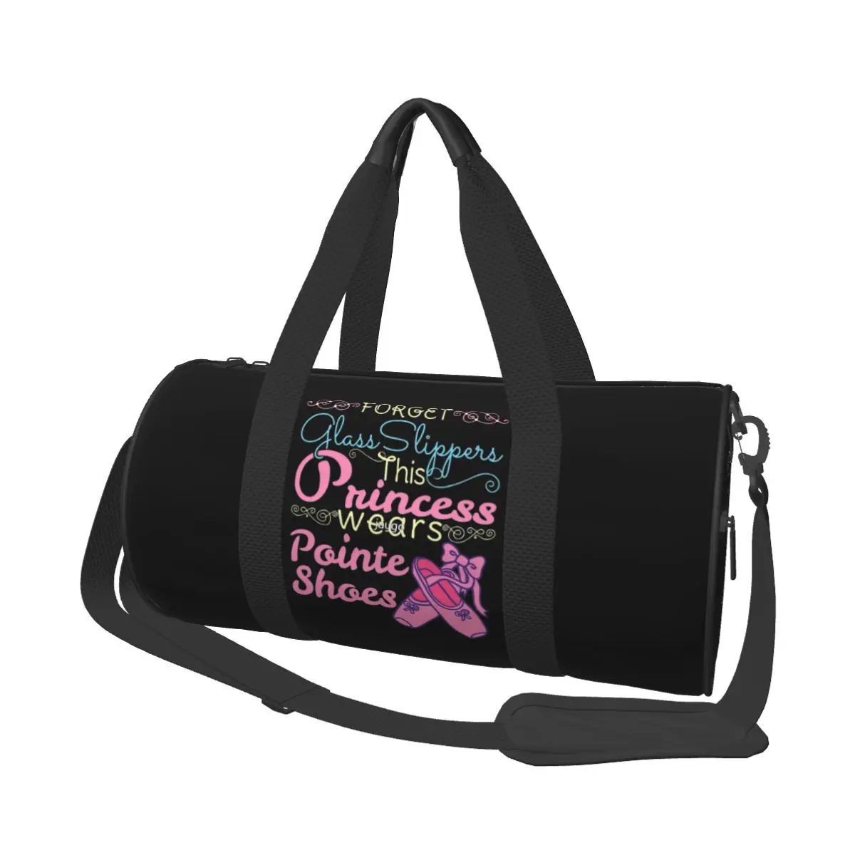 Forget Glass Slippers Sport Bags This Princess Wears Pointe Shoes Large Gym Bag Waterproof Male Handbag Retro Fitness Bag