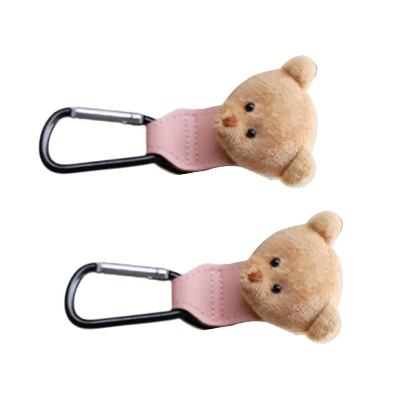 Set of 2pc Lovely Bear Baby Stroller Hanger Umbrella Car Hanger Hook Pram Toddlers Cart Multifunctional Bag Organiser