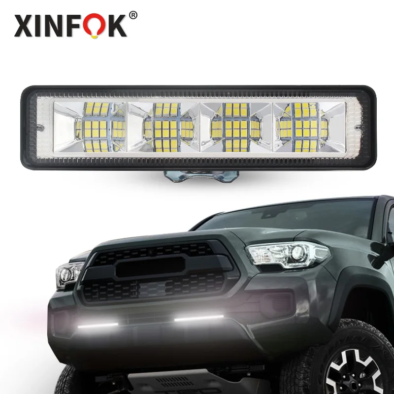 LED Light Bar 4x4 Off Road 24 LEDs For Truck Auto 12v 24v Combo Headlight