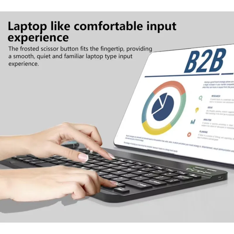 لوحة مفاتيح لاسلكية محمولة رفيعة قابلة لإعادة الشحن صغيرة الحجم، لوحة مفاتيح بلوتوث بأقل سعر