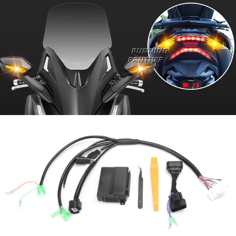 

For Honda NSS 350 NSS350 Motorcycle ESS Emergency Brake Light Double Flashing Overtaking Width Indicator Light Wire Harness Kit