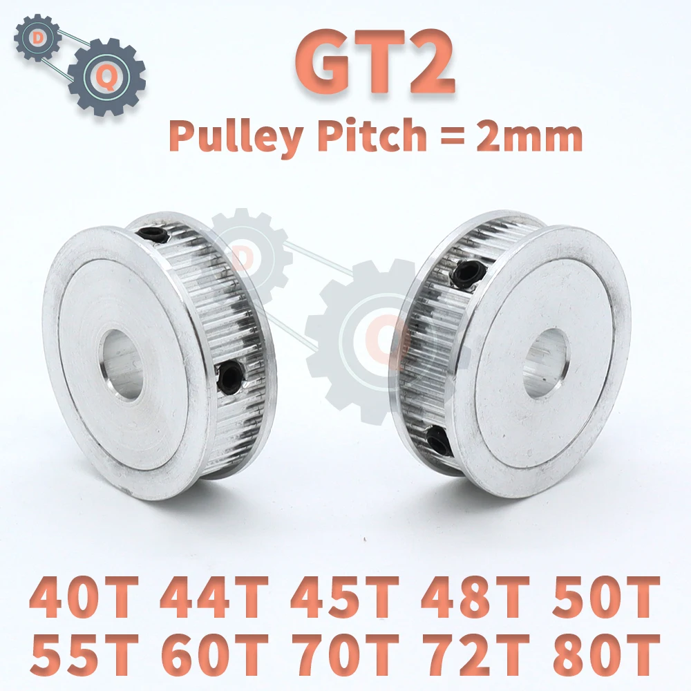GT2 Pulley 40T 44T 45T 48T 50T 55T 60T 70T 72T 80T 2GT Synchronous Pulley GT2 40Teeth 60Teeth 80Teeth GT2 Belt Pulley 6mm 10mm
