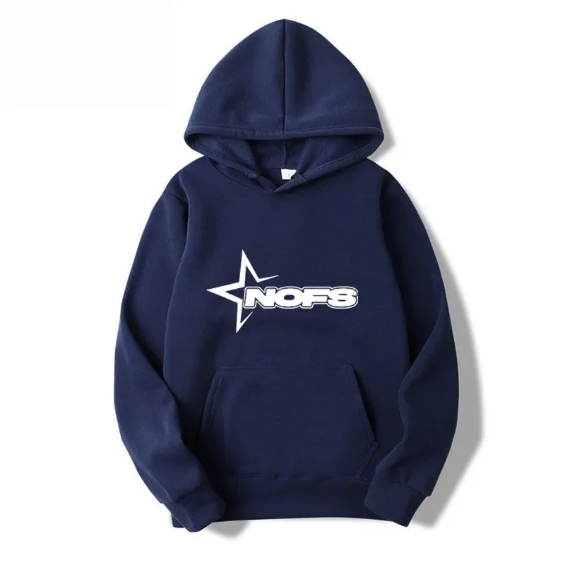 

NOFS Autumn and Winter Print Hoody Men Fashion Casual Long Sleeves Hooded Loose Pullover Hoodie Street Sweatshirt