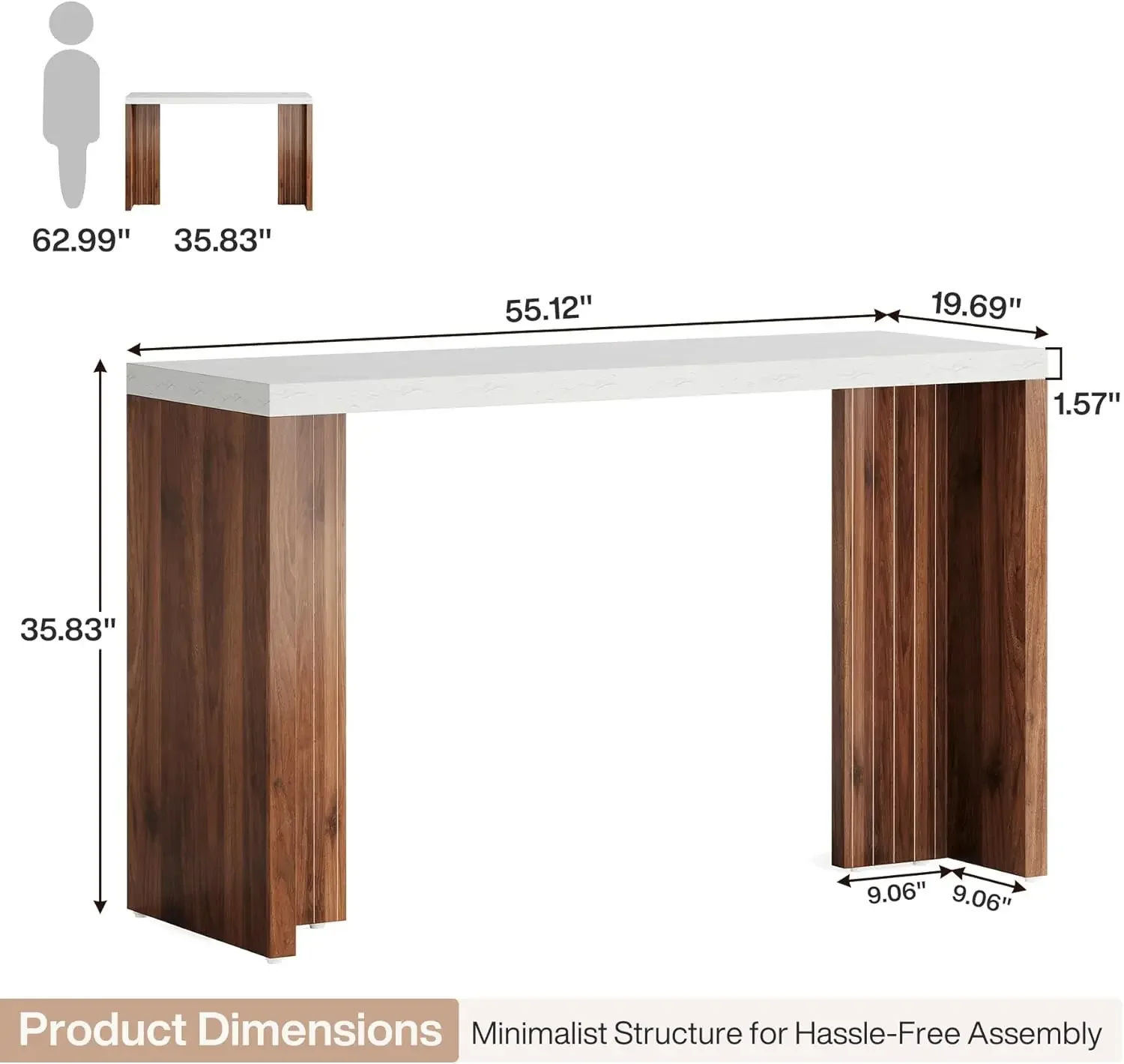 [سعر مخفض! ]وحدة بار منزلية، طاولة بار مقاس 55.12 بوصة مع سطح طاولة نهائي من الرخام الصناعي، شريط صغير حديث قائم بذاته لـ Ho