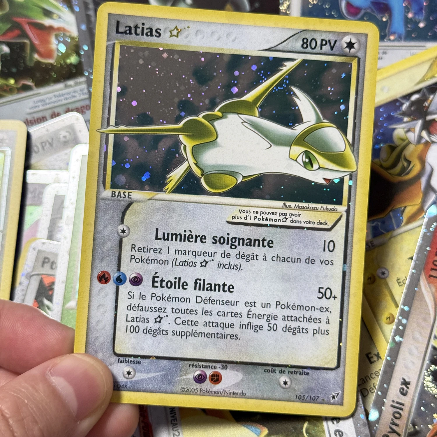 PTCG Proxy-Karten Französisch Holographisch Unseen Forces Lugia Umbreon Noctali Rayquaza Star Aggron Latias Mentali Mew Sammelkarten – Detail 2