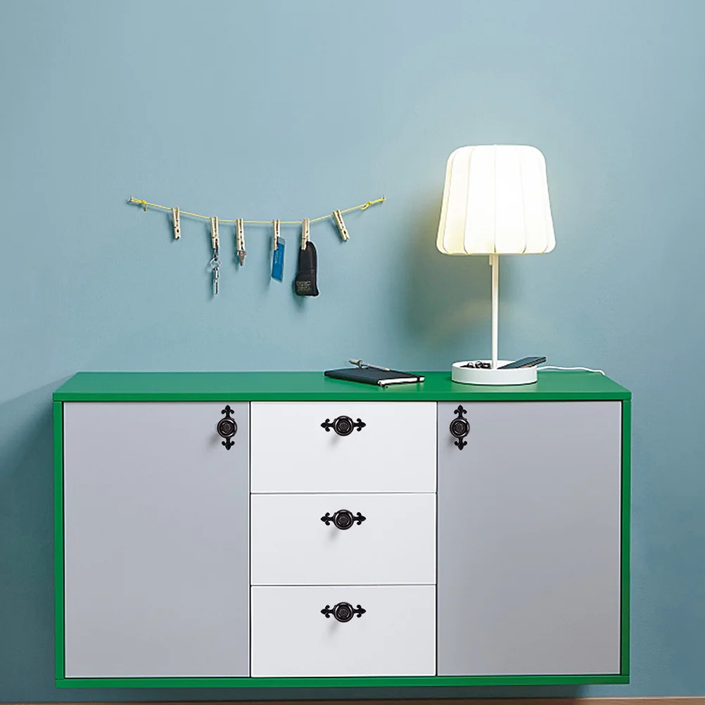 

4Pcs Zinc Alloy Cabinet Pull Bar Ceramic Drawer Knobs Durable Furniture Handles Rustproof Closet Kitchen Cabinet Doors