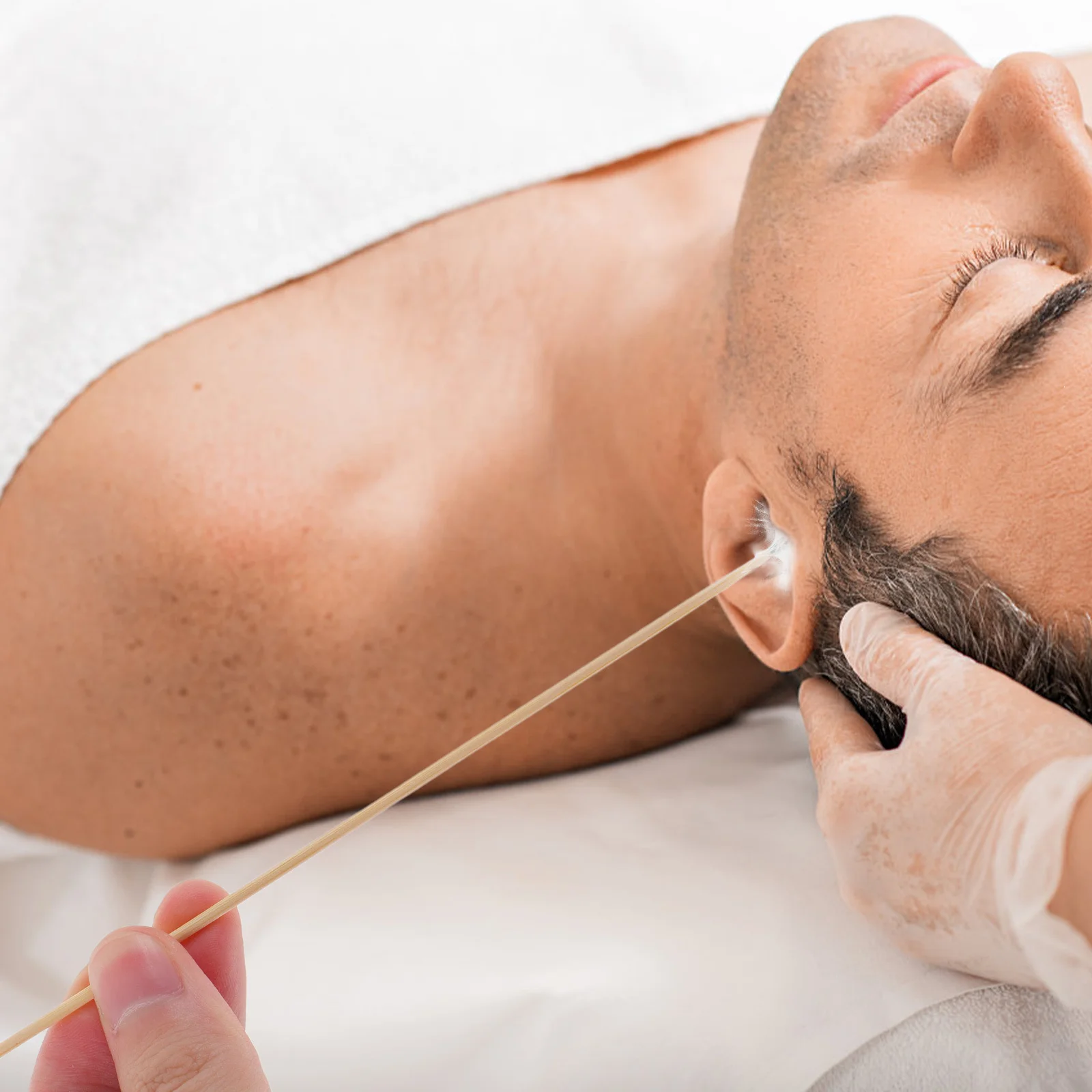 

20pcs Cleaning Tools Bamboo Goose Hair Wax Removal Kit For Adults Smooth Lightweight Earwax Cleaner Tool Ear Massage Stick Ear