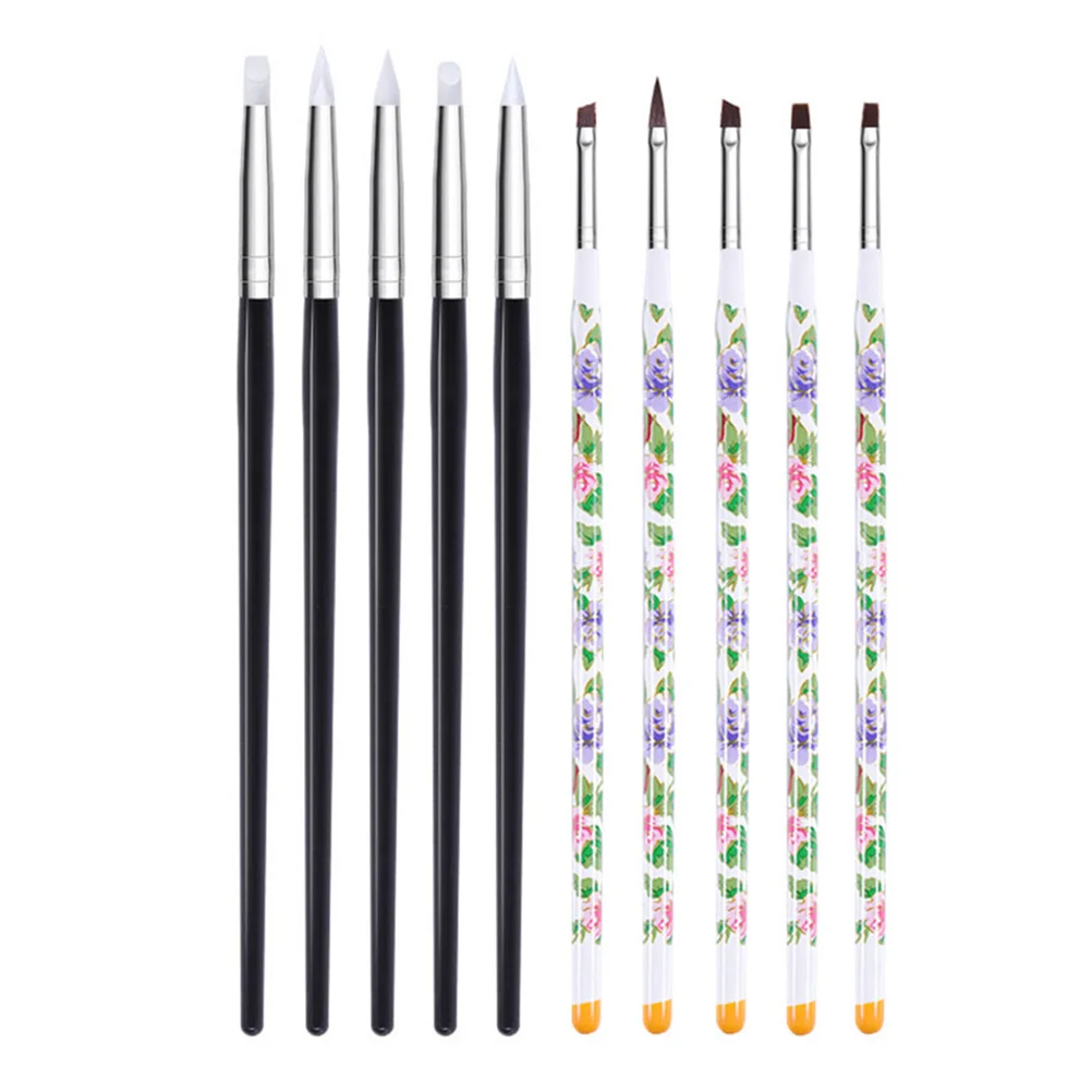 

10pcs Nail Art Pen Brush Set Lightweight Smooth Durable Comfortable Use Ideal Fine Work Professional Home Gift Choice