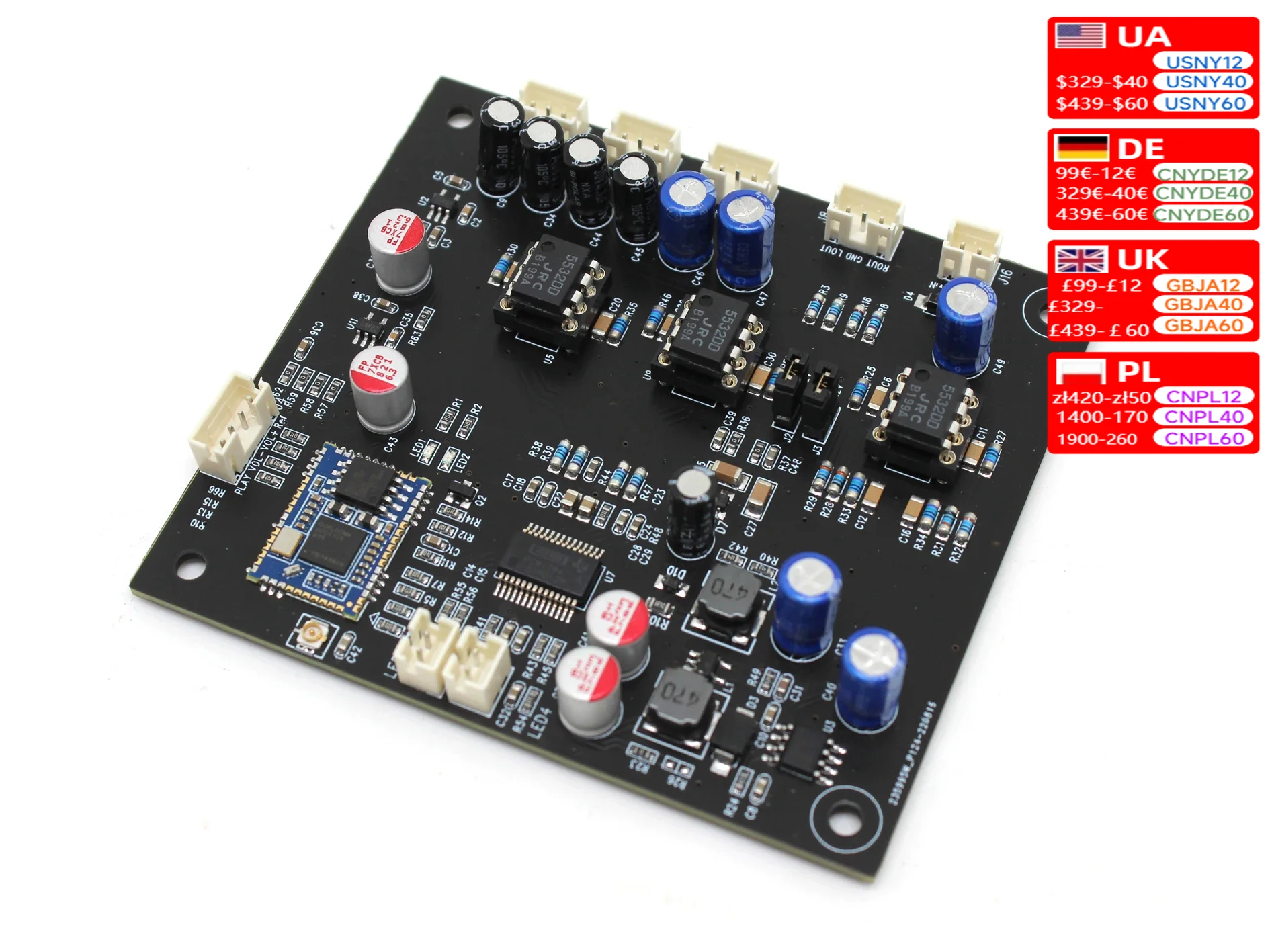 Nvarcher QCC5125  Bluetooth 5.1 decoder board HIFI PCM1794A DAC Audio Fully balanced differential output LDAC