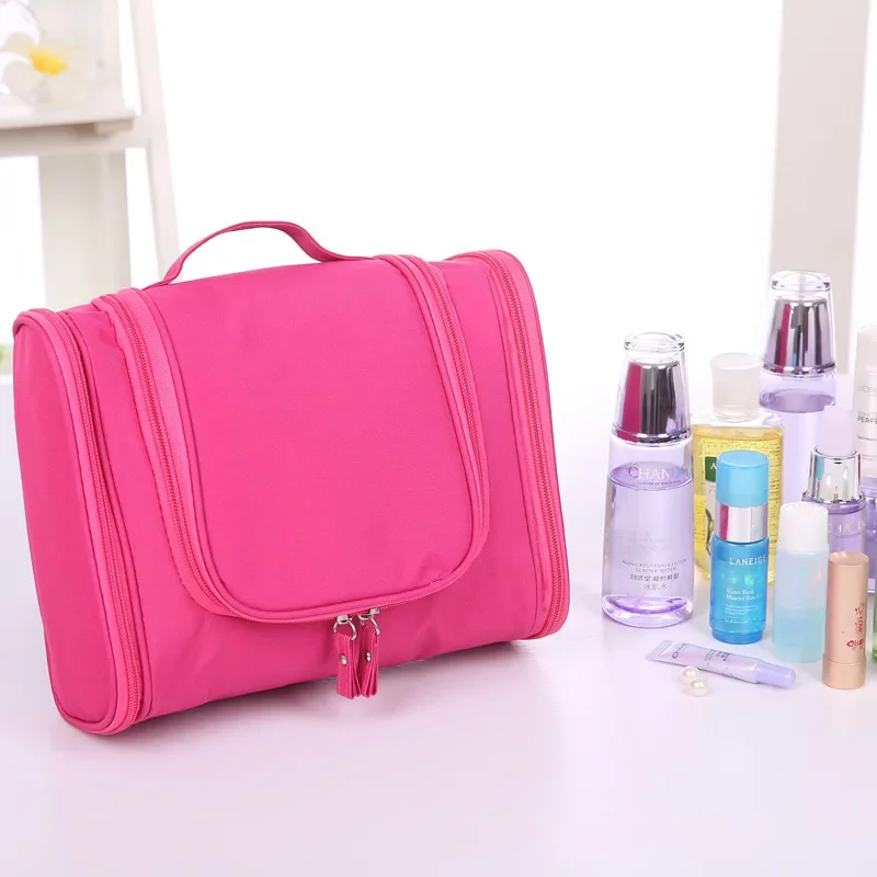 Travel Portable Storage Bag Hanging Three Open Makeup Bag Organizer Korean Version Hook Large Capacity Woman Toiletry Bag