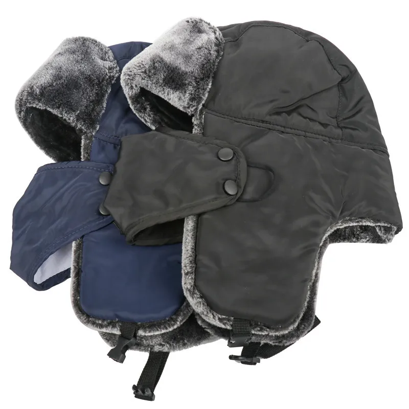Soviet Badge Waterproof Wind‑Shield Ushanka Hat, Thick Insulated Earflap Outdoor Winter Cap