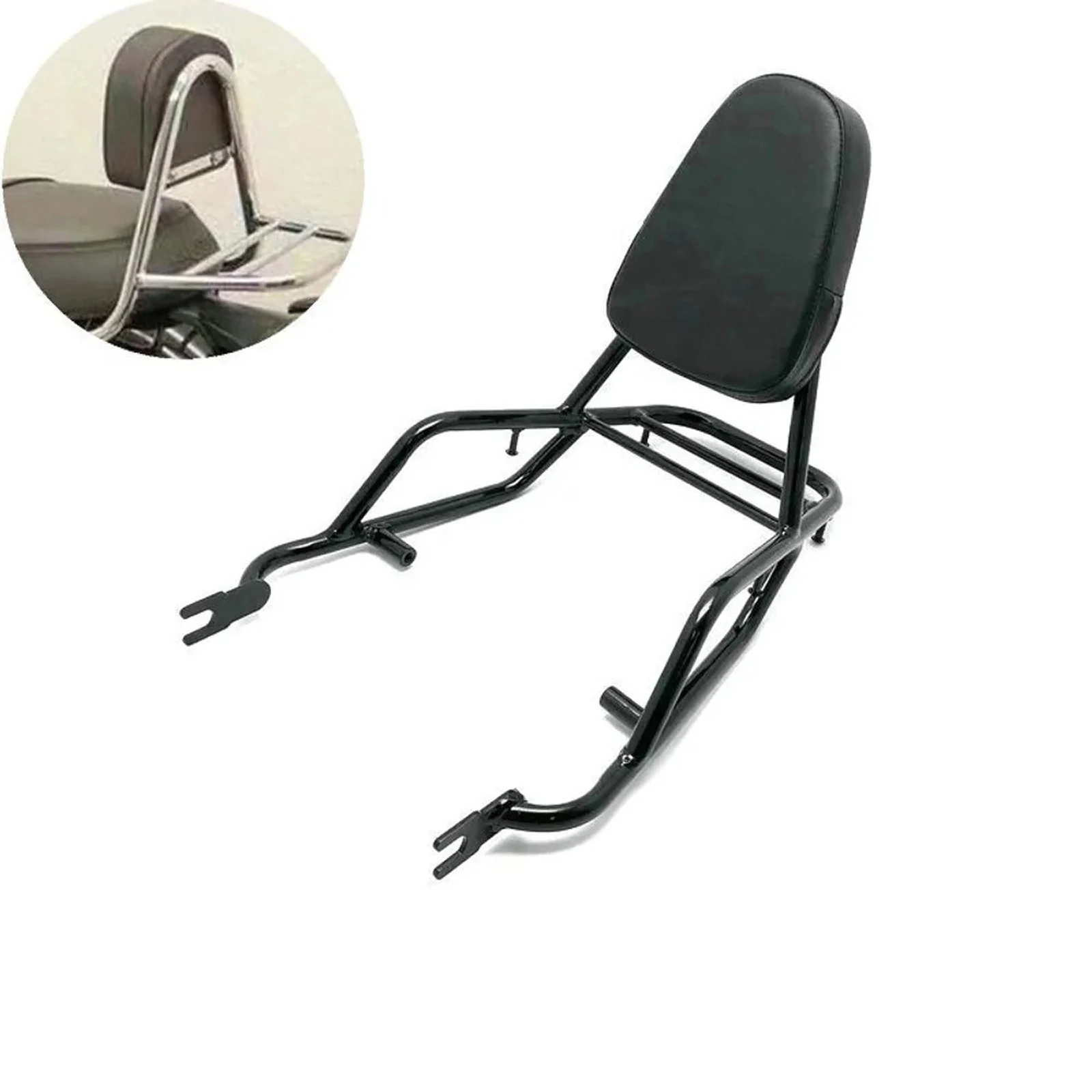 Backrest Sissy Bar Luggage Rear Rack Motorcycle Street for Kawasaki W400 W650 W800