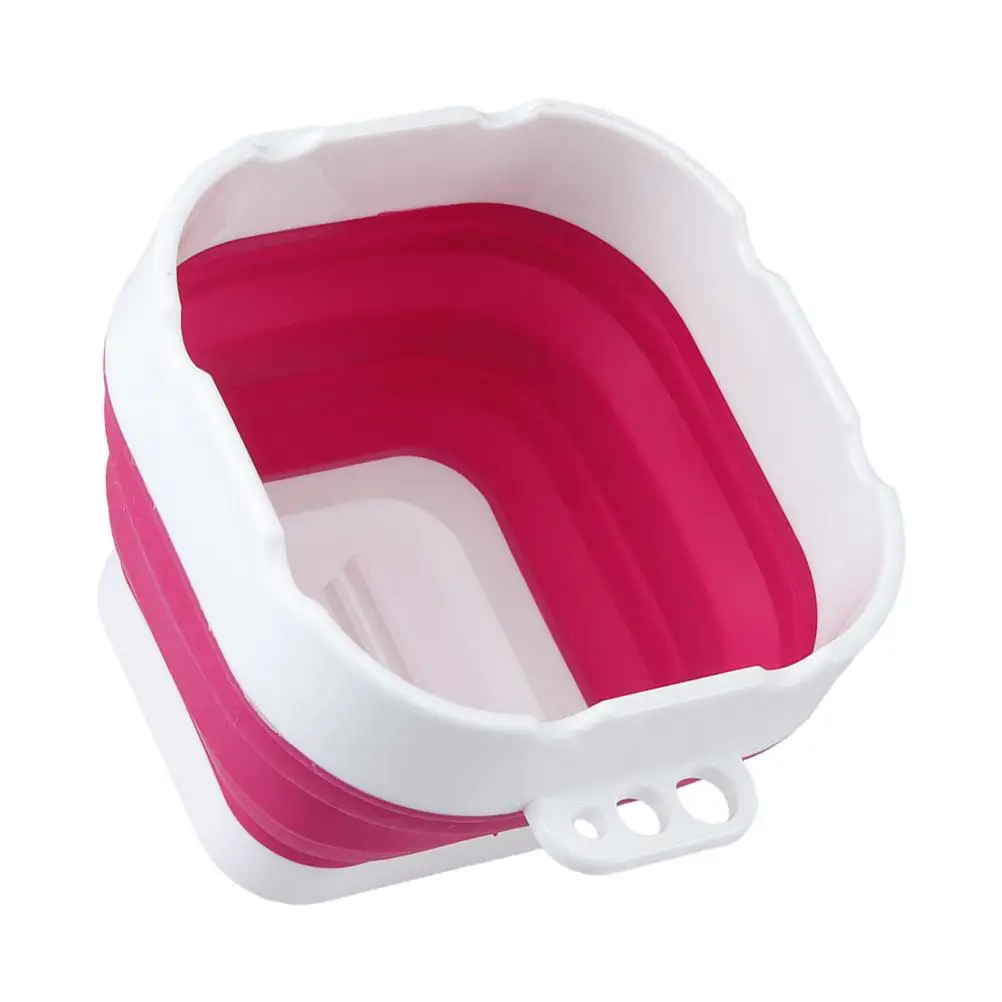 Foldable Pen Wash Bucket Red Portable Paint Brush Cleaning Cup Watercolor Basin Artist Tool Silicone Tub For Beginner Kids