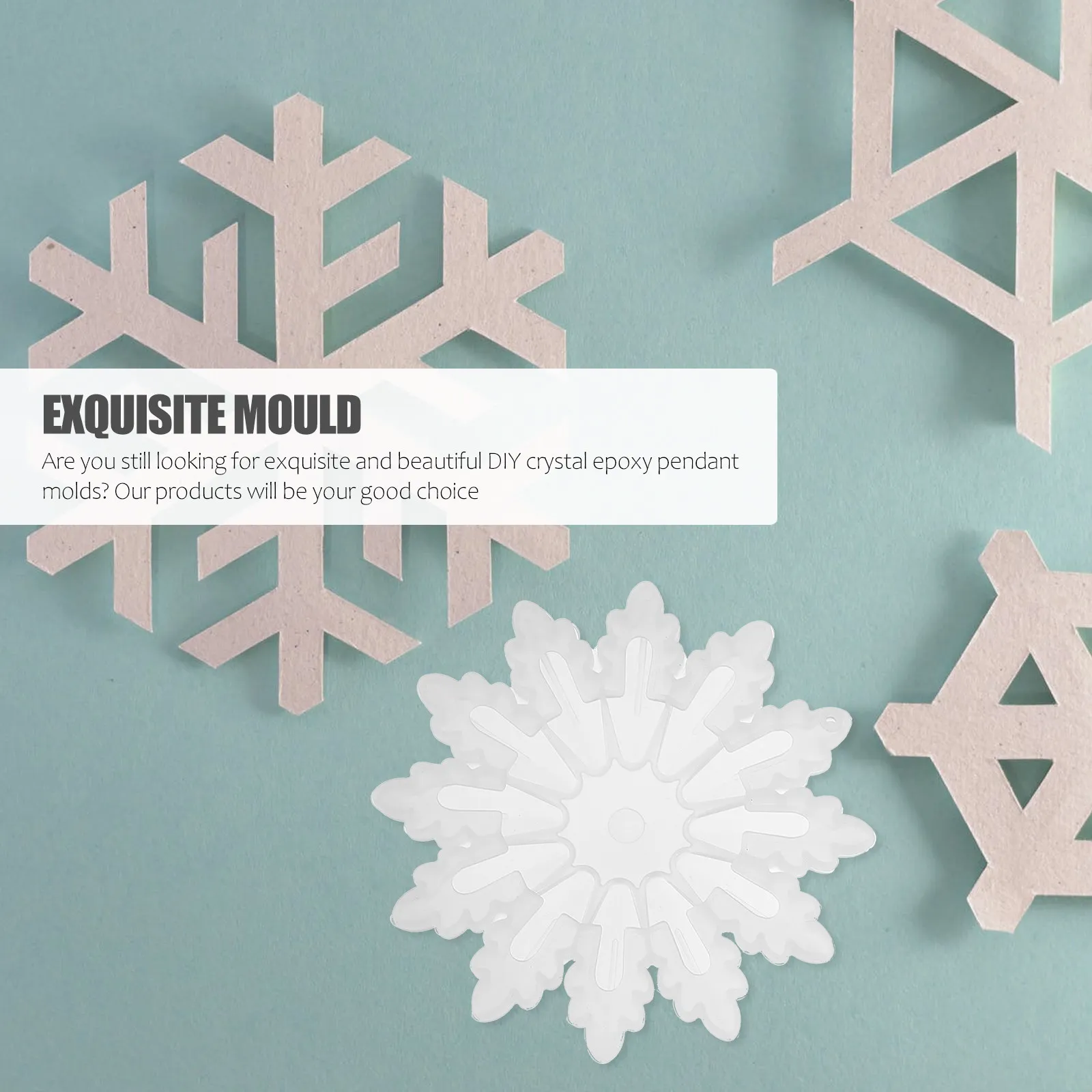 

4Pcs Silicone Snowflake Pendant Mold Wear-Resistant DIY Crystal Epoxy Jewelry Mold for Delicate Pendant Making
