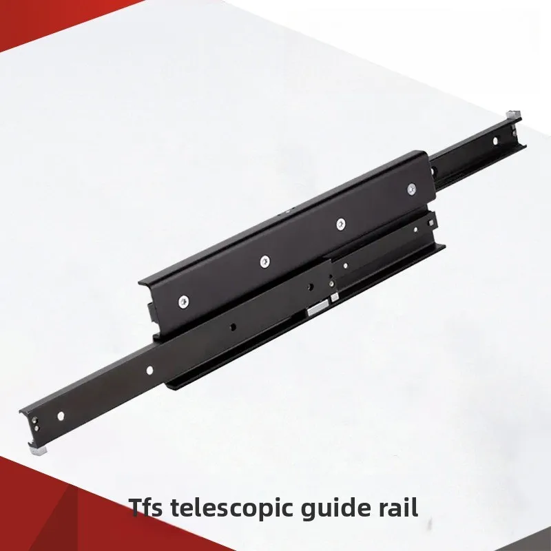 Retractable Guide Silent Drawer Slide Buffer Damping Guide Rail Cabinet Wardrobe Pull