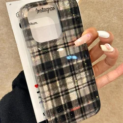 Vortex pattern retro black gray striped phone case For iPhone 11 12 13 14 15 16 pro max