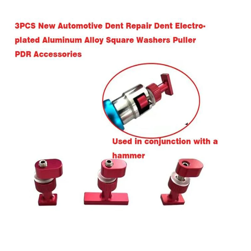 3PCS Automotive Dent Repair Dent Electroplated Aluminum Alloy Circular Washers Puller PDR Repair Tool