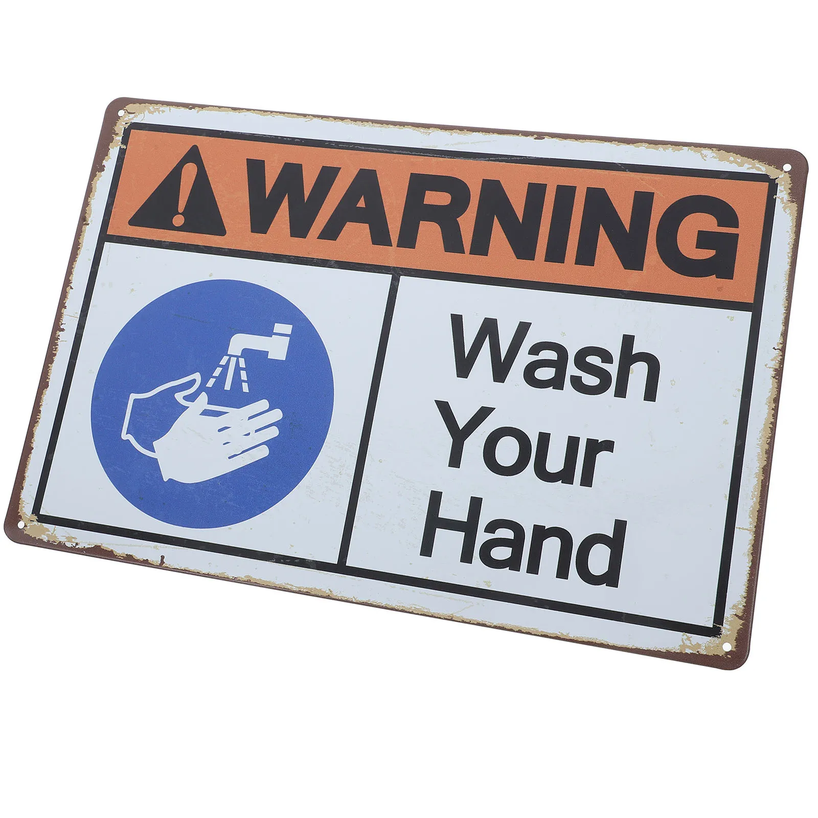 

Wash Hand Iron Safety Warning Sign For Public Restroom Hand Washing Reminder Sticker Durable Wall Decal Bathroom Hygiene
