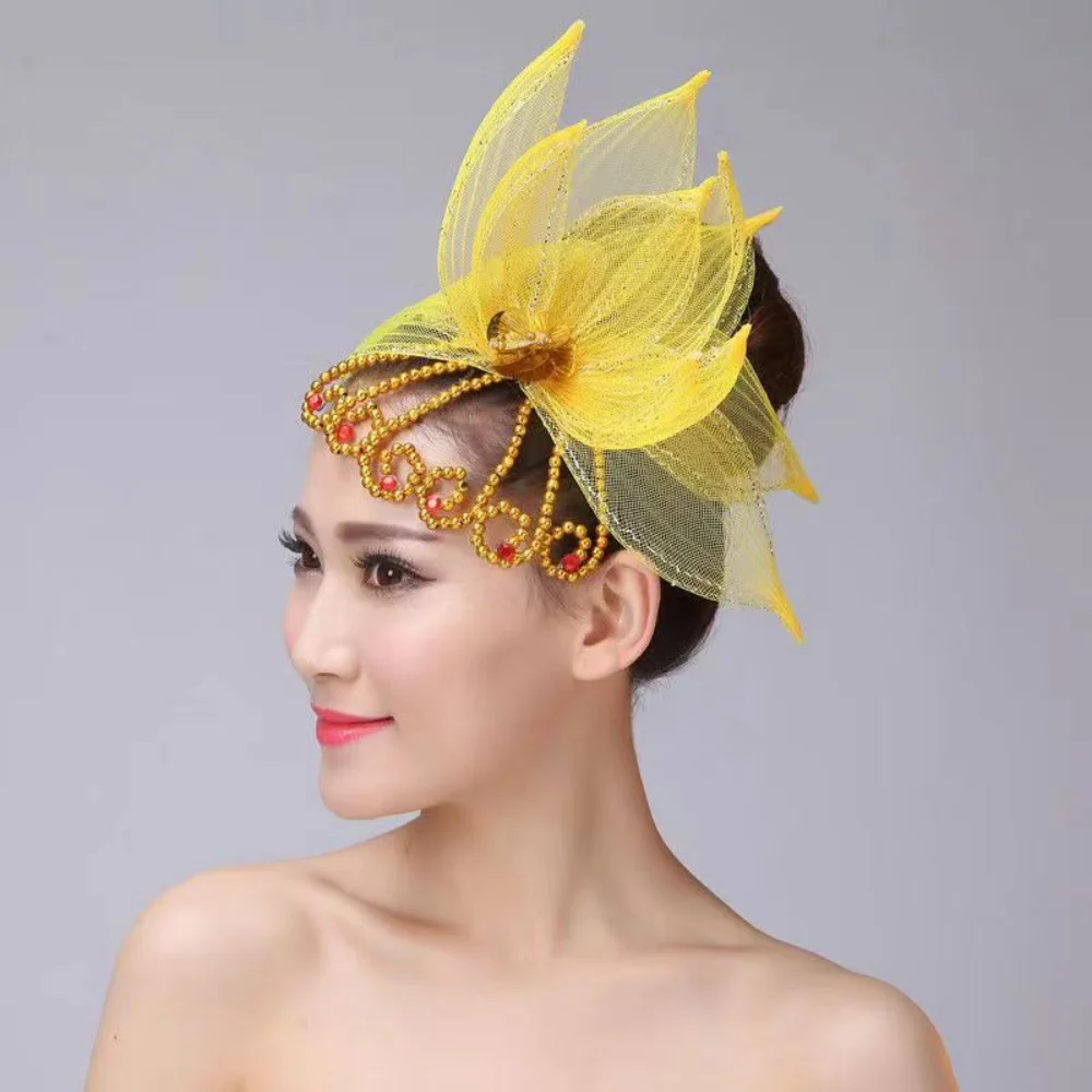 Dance Elegant Veil Brim Hats Fascinator Kentucky Derby Hats Women Weddings Hot Pink Hats Tea Party Hair Flowers Headwear Clip