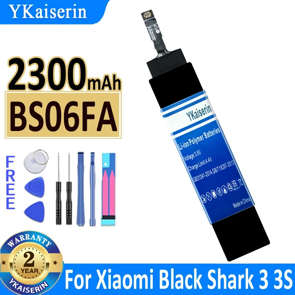 بطارية YKaiserin 2300mAh BS06FA لشاومي القرش الأسود 3 Shark3 3 S استبدال باتريا