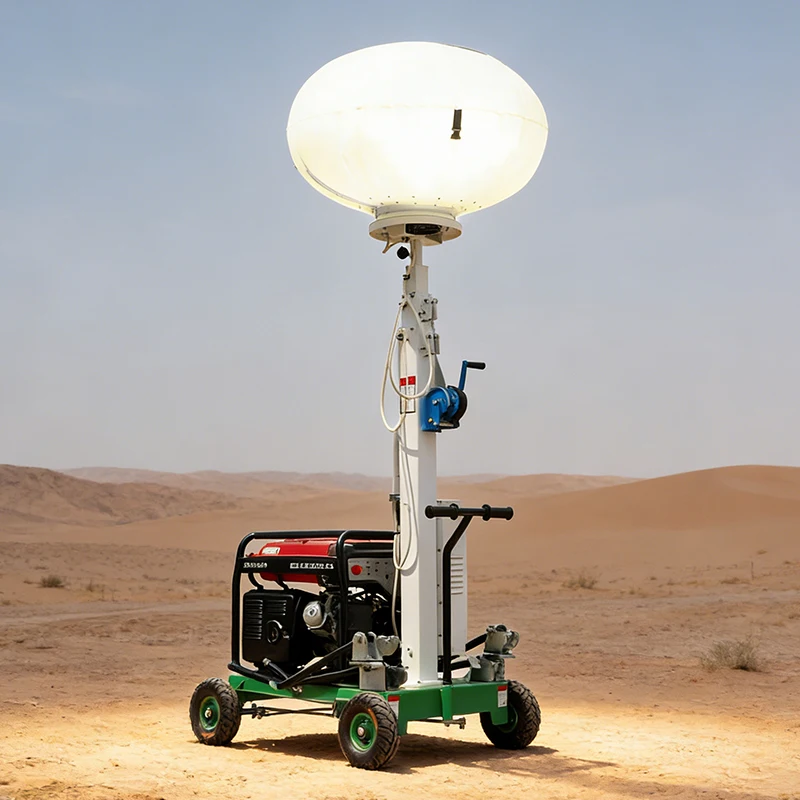 Industrial Grade Diesel Light Tower 9m Mast for Tunnel Construction Emergency Professional Mobile LED Lighting Tower Factory