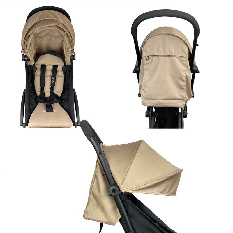 175 Stroller Hood & Mattress Fit For YOYO ,YOYO+ ,YOYO2 Strollers , Waterproof Stroller Replacement With Back Zipper Pocket
