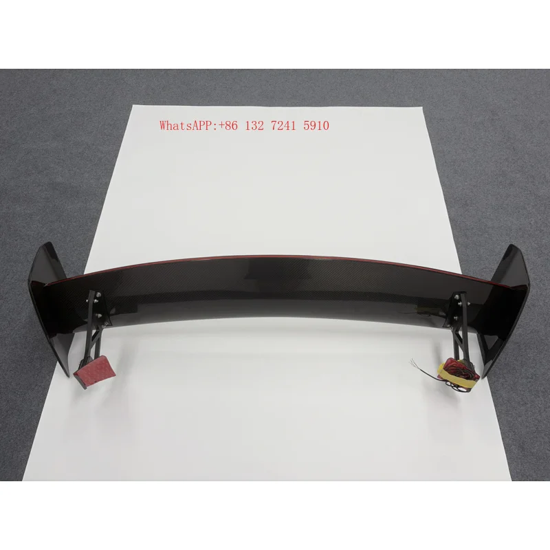 Design Dry Carbon Fiber Rear Spoiler With Light 4