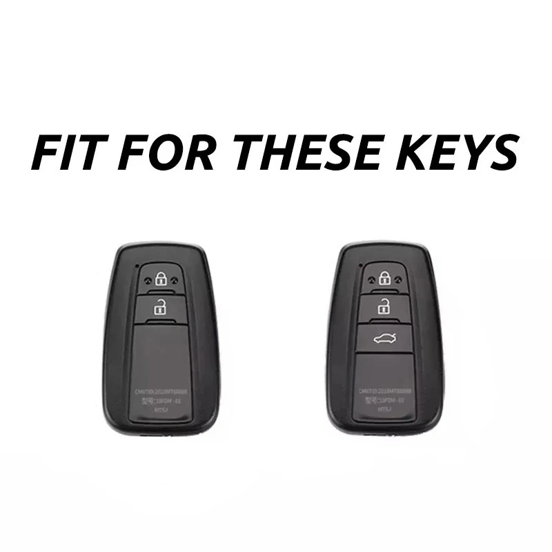 Zine سبيكة جلدية حافظة مفاتيح السيارة غطاء شل حقيبة لتويوتا كورولا بريوس كامري CHR C-HR RAV4 ألتيس لاند كروزر برادو ملحق