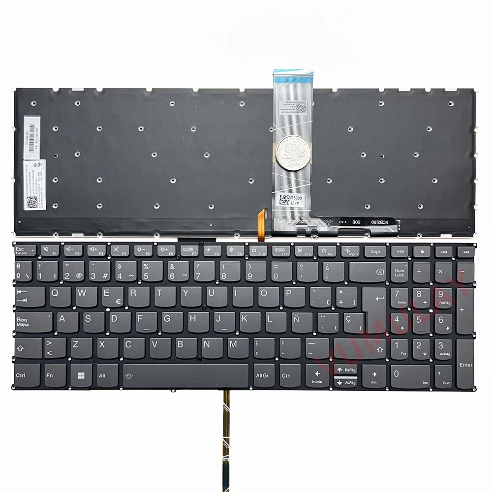 Spanish Backlit Keyboard for Lenovo IdeaPad Flex 5 16ABR8 16IRU8 16IAU7 16ALC7 15ALC05 15IIL05 15ITL05 Slim 7-15IIL05 15IMH05