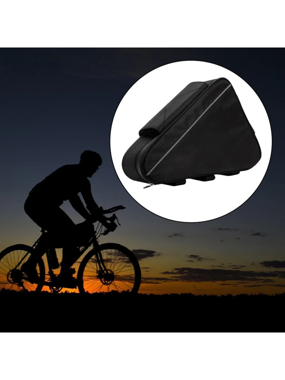 AliExpress NONE Bicycle Frame Storage Bag Bicycle Triangle Bag Practical Large Capacity Strap on Storage Pouch Bike Bag for Outdoor