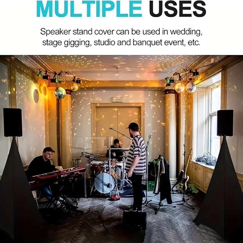 غطاء حامل مكبر الصوت، تنورة حامل ثلاثي القوائم، حامل مكبر الصوت DJ، غطاء ثلاثي القوائم، تغطية 360 درجة #6