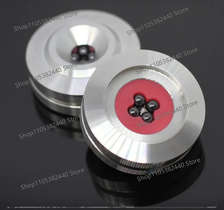 40mm Stainless Steel Isolation Feet, Be Ceramic Bearing Shock Absorber Pads for HiFi Audio Amplifier CD Player