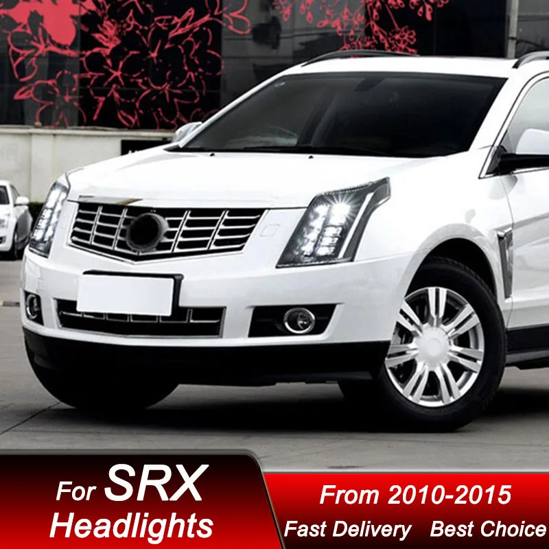 Car Headlights For Cadillac SRX 2010-2015 new style LED Headlamp Assembly Upgrade High Configure Projector Lens Accessories Kit