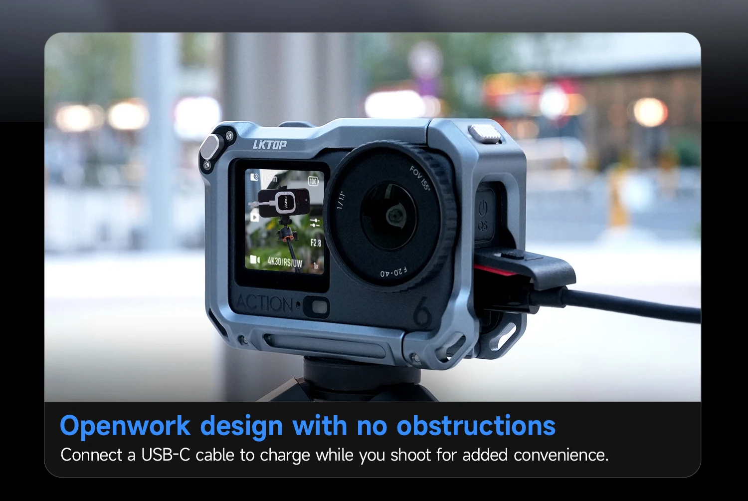 

Rabbit Cage Aluminum Protective Case for DJI Osmo Action6, Multifunctional Metal Frame Expansion Adapter Mount Camera Accessorie