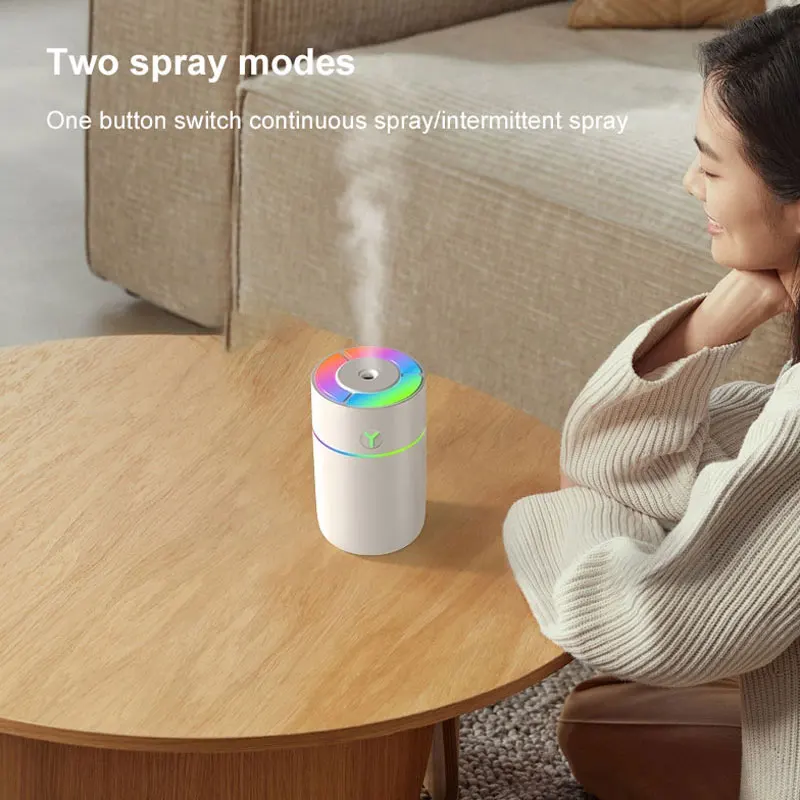 Hogar Color Cup Small Car Humidifier Fragrance Oil Diffuser USB Cold Mist Sprayer Car Desk Home Air Atomizer
