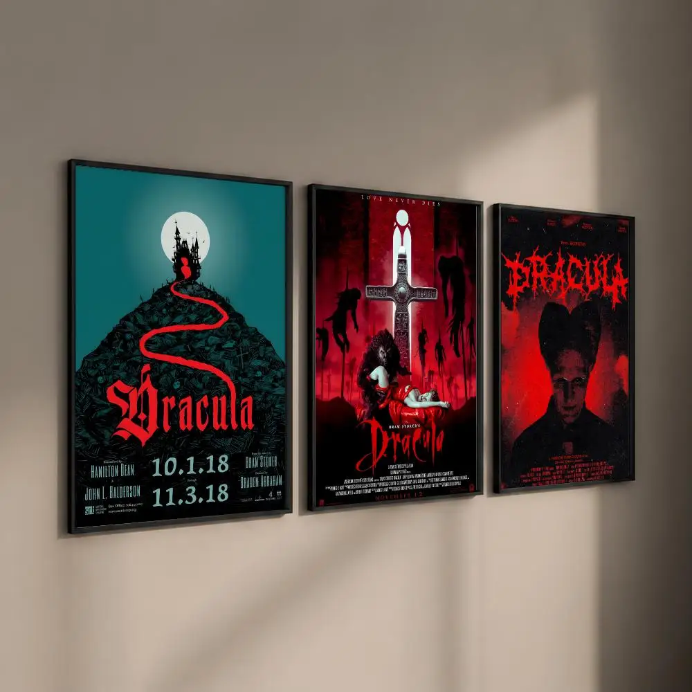 Novel Dracula Poster Self-adhesive Art Waterproof Paper Sticker Coffee House Bar Room Wall Decor