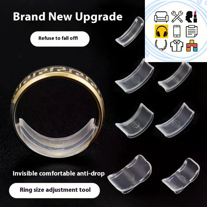 8 Sizes Silicone Ring Size Adjuster Resizer Anti-Loss Proof Invisible Ring Holder Retainer Shrinker For Rings Jewelry Tools