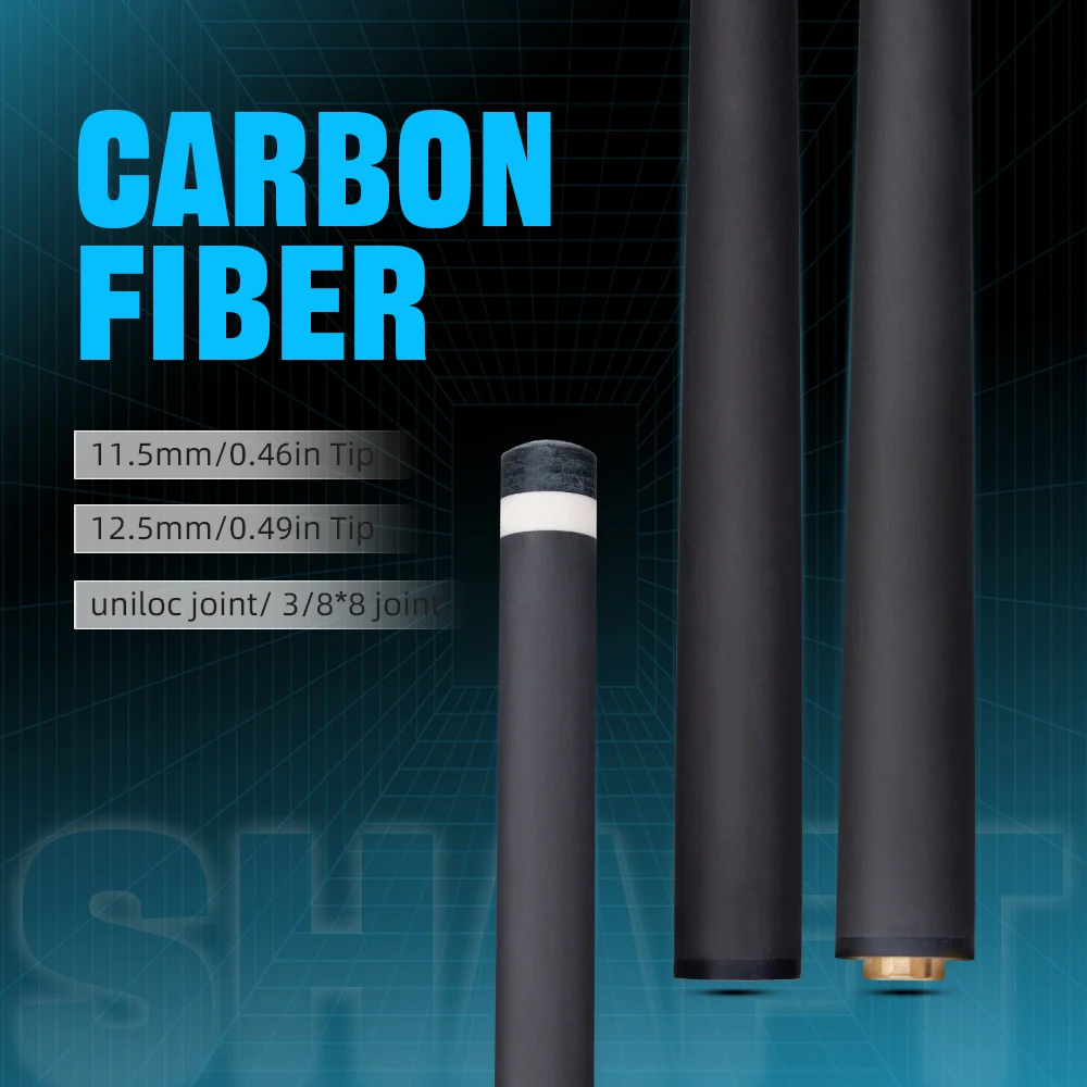 

Carbon Fiber Shaft with Professional taper shaft for Pool cue Billiard cue Stick Uni-loc and 3/8*8 Pin Joint 11.5mm/12.5mm