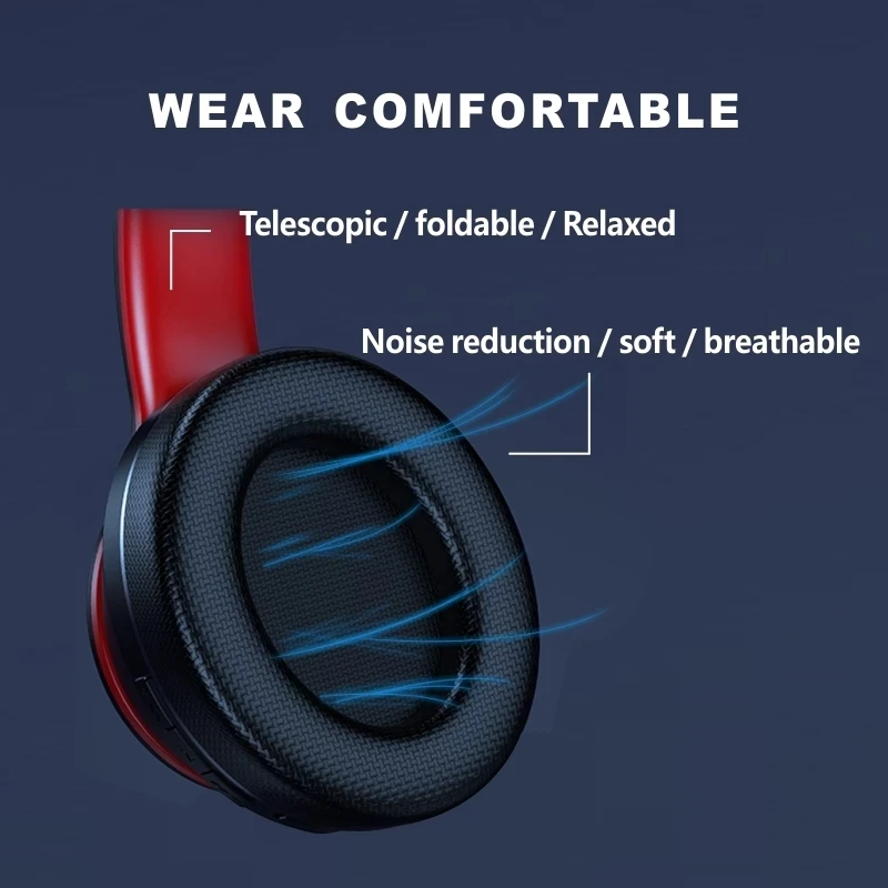 Lenovo-auscultadores Bluetooth com cancelamento de ruído, auscultadores sem fios dobráveis, estéreo HIFI, auscultadores para jogos, auriculares de computador, HD200, over-ear