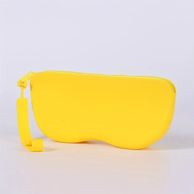 マルチカラーシリコンジッパーメガネバッグ収納袋、多目的小型落下防止破片眼鏡ケースサングラスケース