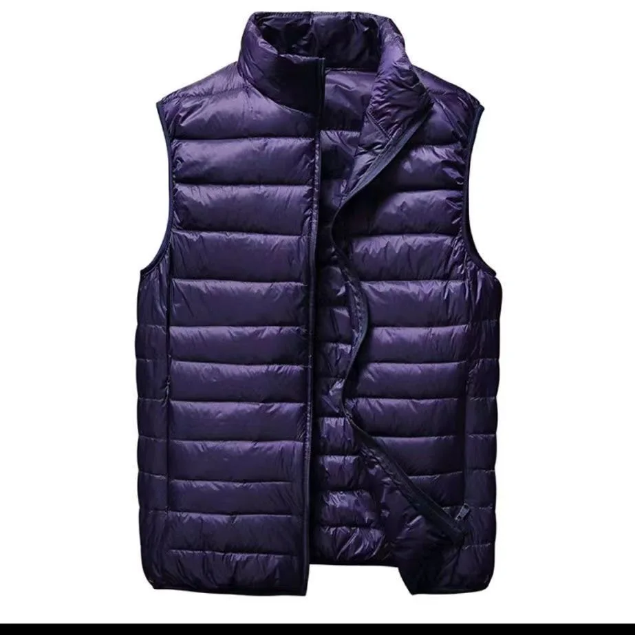 

Winter Men's down Cotton Vest Slim Fit Lightweight Warmth ort Svel Korean Sle Faionable Ci Casual Youth Vest