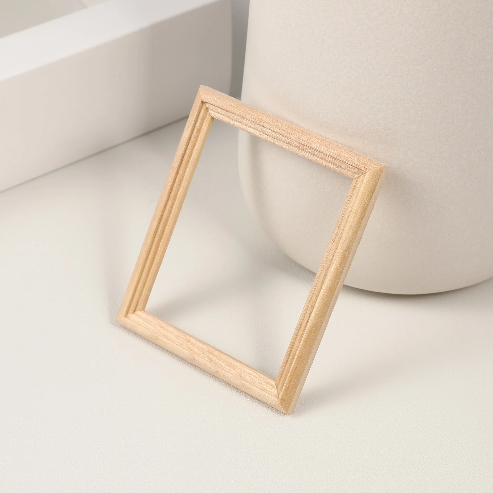 6 pezzi mini miniature specchio decorativo piccoli cornici per foto in legno foto casa oggetti di scena mobili finta