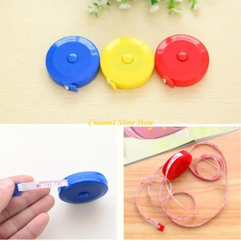 A3PC Retractable Measuring Tape Lock Pin Button Retract for Cloth Waist Measurement