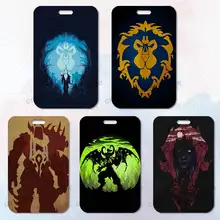 Game W-World Of W-Warcraft Badge Holder Pass Bus Work Card Cover Chest Pocket Students Gift ID Card Holder