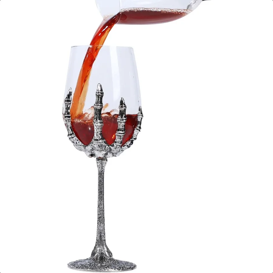 

Halloween Skull Wine Glass Skeleton Ghost Hand Wine Glass Halloween Drinking Glasses Skeleton Hand Goblet Hotel Family Hallowee