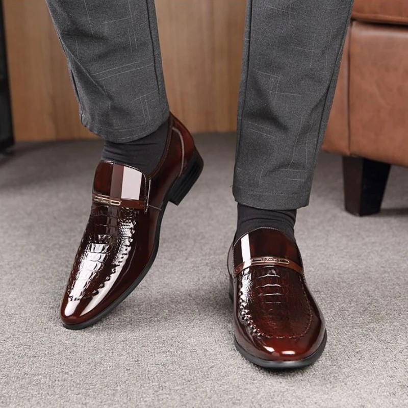 

Весенне-осенняя деловая мужская деловая обувь с острым носком, офисная дешевая официальная роскошная дизайнерская обувь для вечеринок, мужская социальная обувь