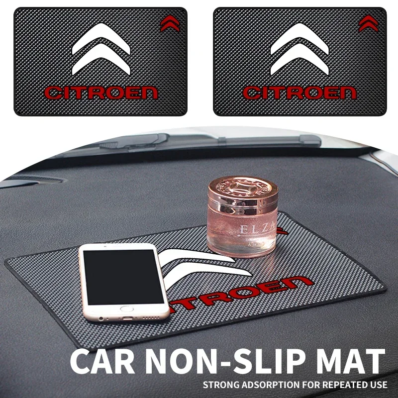 

1pc Black Car Badge Anti Slip Mat Phone Holder Non-Slip Mat Pad For Citroens C1 C2 C3 C4 C5 C6 C8 C4L DS3 DS5 Car Accessories